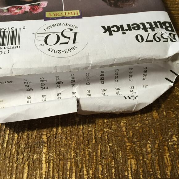 Butterick Sewing Pattern B5970 Victorian Gibson Girl Top Skirt Belt 16-24 UNCUT - Picture 4 of 4